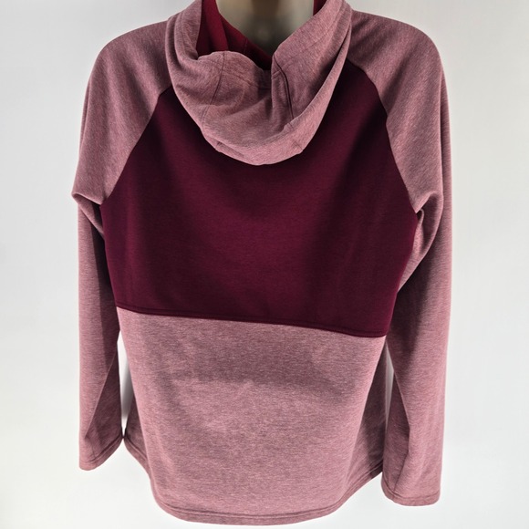 Nike Therma-FIT Mens Hoodie Burgundy Pink Colorblock Pullover Large DQ4842-652 - Picture 7 of 8